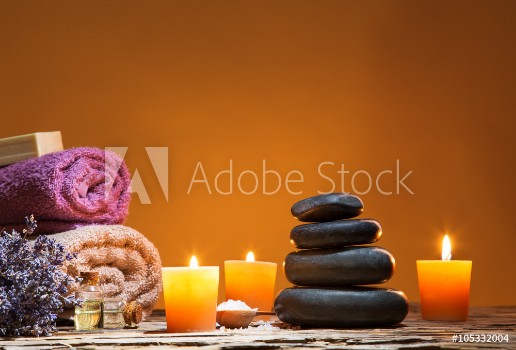 Picture of Spa still life with aromatic candles